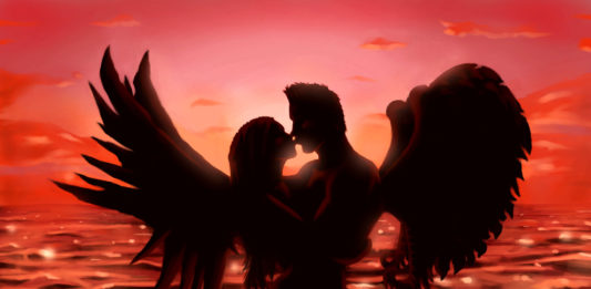 Любовь ангелов 8. Ангел любви. Влюбленные ангелы. Два влюбленных ангела. Влюбленный ангел.