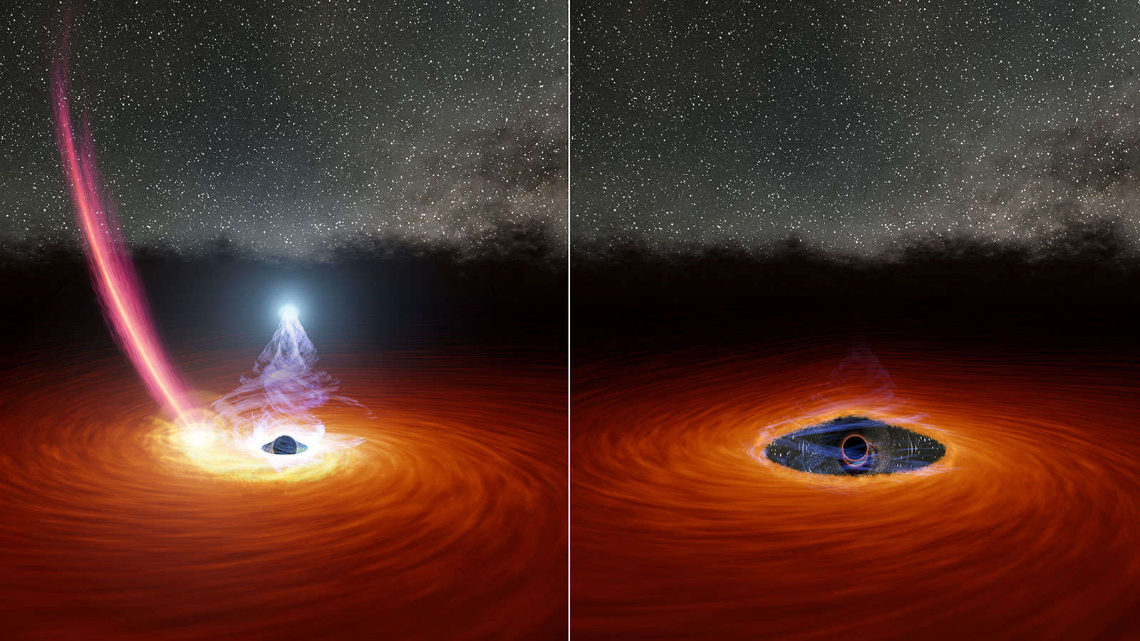 Black hole blackout. Credit: NASA