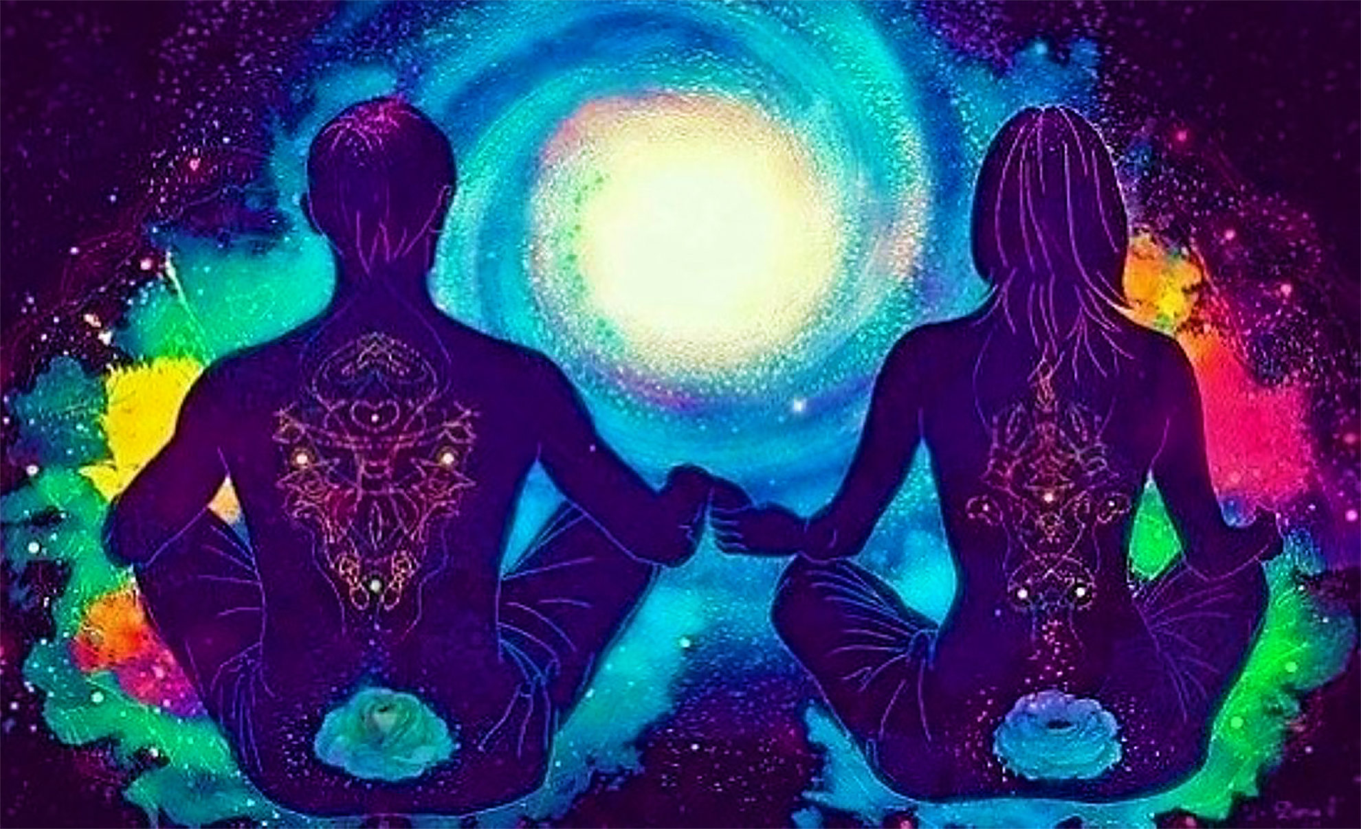 Ментально связаны. Мужчина и женщина Гармония. Медитация мужчина и женщина. Мужская и женская энергия. Мужчина и женщина космос.